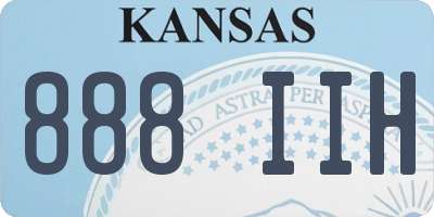 KS license plate 888IIH