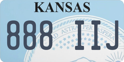 KS license plate 888IIJ