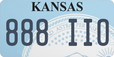 KS license plate 888IIO