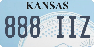KS license plate 888IIZ
