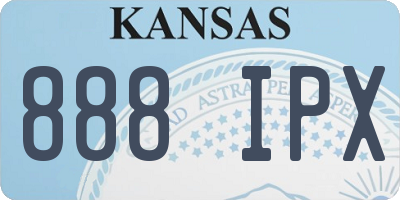 KS license plate 888IPX