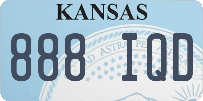 KS license plate 888IQD