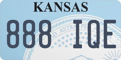 KS license plate 888IQE