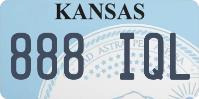 KS license plate 888IQL