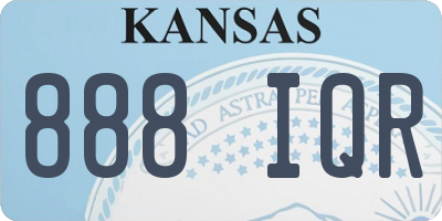 KS license plate 888IQR