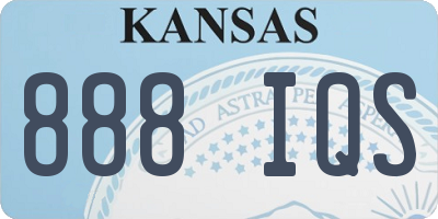 KS license plate 888IQS