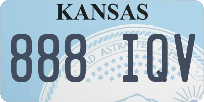 KS license plate 888IQV