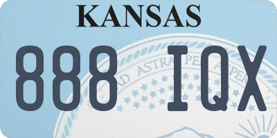KS license plate 888IQX