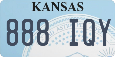 KS license plate 888IQY