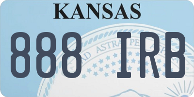 KS license plate 888IRB
