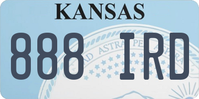 KS license plate 888IRD