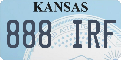 KS license plate 888IRF