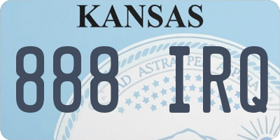 KS license plate 888IRQ