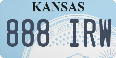 KS license plate 888IRW