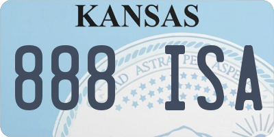 KS license plate 888ISA