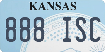 KS license plate 888ISC