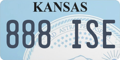 KS license plate 888ISE