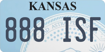 KS license plate 888ISF