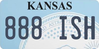 KS license plate 888ISH
