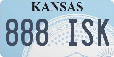 KS license plate 888ISK