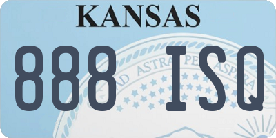 KS license plate 888ISQ