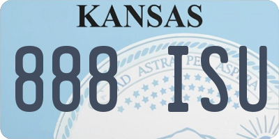 KS license plate 888ISU