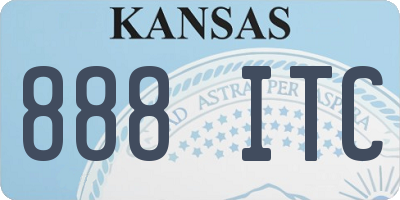 KS license plate 888ITC