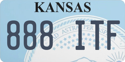 KS license plate 888ITF