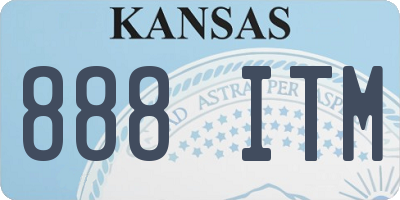 KS license plate 888ITM