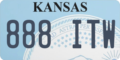KS license plate 888ITW