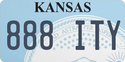 KS license plate 888ITY