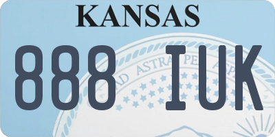 KS license plate 888IUK