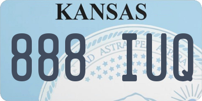 KS license plate 888IUQ