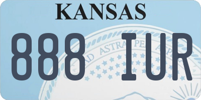 KS license plate 888IUR