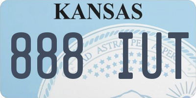 KS license plate 888IUT