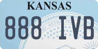 KS license plate 888IVB