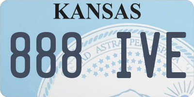 KS license plate 888IVE