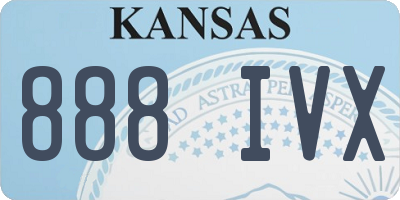 KS license plate 888IVX