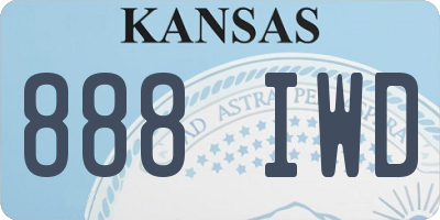 KS license plate 888IWD
