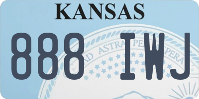 KS license plate 888IWJ