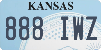 KS license plate 888IWZ