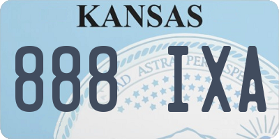 KS license plate 888IXA