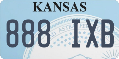 KS license plate 888IXB