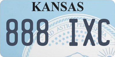 KS license plate 888IXC