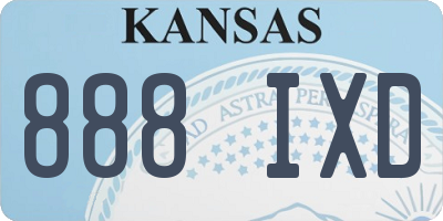 KS license plate 888IXD