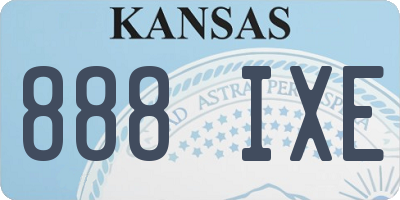 KS license plate 888IXE