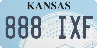 KS license plate 888IXF