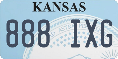 KS license plate 888IXG