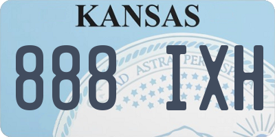 KS license plate 888IXH