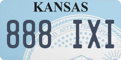 KS license plate 888IXI